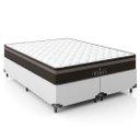 Ver imagem 4 de Cama Box Queen Bipartido + Colchão Paris Molas Ensacadas Pocket - 61x158x198cm - e-Shop Casa - Couro