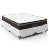 Cama Box Queen Bipartido + Colchão Paris Molas Ensacadas Pocket - 61x158x198cm - e-Shop Casa - Couro - 4