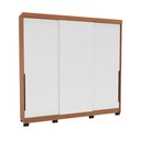 Ver imagem 2 de Guarda-roupa Casal Madrid 3 Portas 4 Gavetas Branco/freijó - Politorno