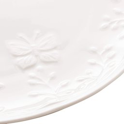 Jogo de Pratos para Sobremesa de Porcelana Butterfly Flower 19cm - Lyor - 4 Pratos para Sobremesa - 4