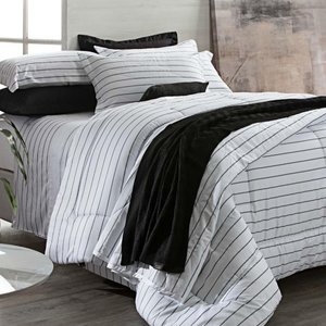 Edredom Solteiro 300 Fios Triest - Kacyumara Branco/preto