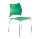 Ver imagem 1 de Cadeira One Cromada com Assento e Encosto em Polipropileno Verde Roal
