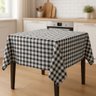 Toalha de Mesa Quadrada em Tecido Oxford Xadrez Preto e Branco - 2