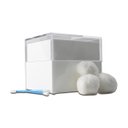 Ver imagem 1 de Pote Porta Cotonetes e Algodão Acrílico Branco com Tampa Centauri Acrílicos Pt-ca-w-tp