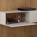 Ver imagem 4 de Home Suspenso Frisado Ambiente Curitiba 2240 com Nicho Cinamomo Off White - Valdemóveis