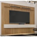 Ver imagem 1 de Home Suspenso Frisado Ambiente Curitiba 2240 com Nicho Cinamomo Off White - Valdemóveis