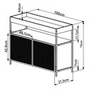 Ver mais imagens de Buffet Bar New Vermont e Preto 100 cm - D’Rossi