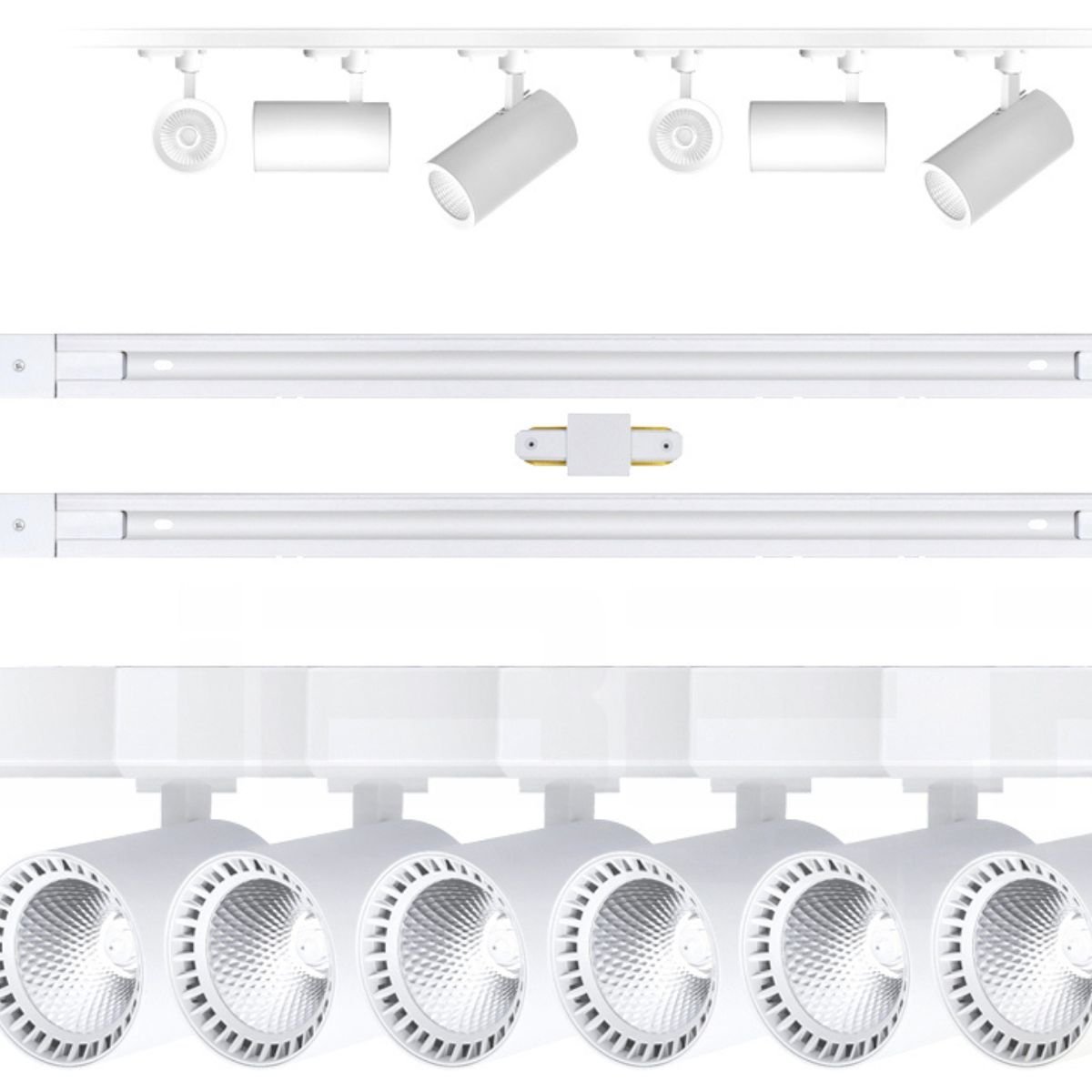 Kit Trilho Eletrificado 3m+9 Spots Led 7w Branco Quente 3k Zyon