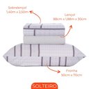 Ver imagem 3 de Jogo de Lençol Cama Box Solteiro Kit 3 Peças com Elástico Sonhare Sultan Vancouver