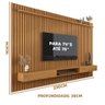 Painel Ripado com Rack Suspenso para Tv até 75 Polegadas - Natureza Veridian Shop Jm - 4