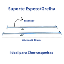 Ver imagem 2 de Suporte Extensor Para Churrasqueira Grelhas Espetos