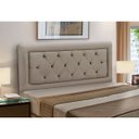 Ver imagem 1 de Cabeceira Casal Estofada Madeira Cama Box Belinha Reta:capuccino