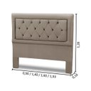 Ver imagem 3 de Cabeceira Casal Estofada Madeira Cama Box Belinha Reta:capuccino