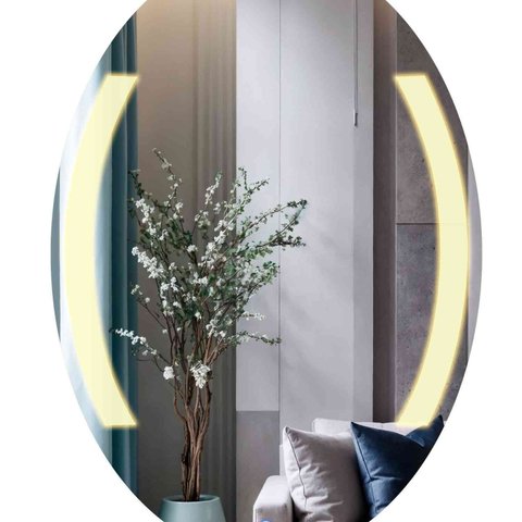 Espelho Oval 70x50cm Touch Led 3000k Avalon