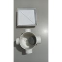 Ver imagem 2 de Ralo Invisível Sifonado 15x15 Branco Banheiro modelo Porcelanato Colar Piso com Caixa Sifonada 100 -