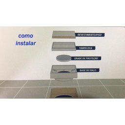 Ralo Invisível Sifonado 15x15 Branco Banheiro modelo Porcelanato Colar Piso com Caixa Sifonada 100 - - 3