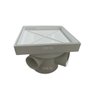 Ralo Invisível Sifonado 15x15 Branco Banheiro modelo Porcelanato Colar Piso com Caixa Sifonada 100 - - 1