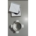 Ver imagem 4 de Ralo Invisível Sifonado 15x15 Branco Banheiro modelo Porcelanato Colar Piso com Caixa Sifonada 100 -