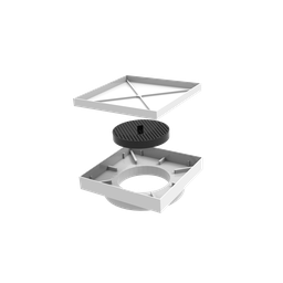 Ralo Invisível Sifonado 15x15 Branco Banheiro modelo Porcelanato Colar Piso com Caixa Sifonada 100 - - 5