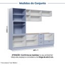 Ver imagem 4 de Cozinha Planejada 6 Peças sem Tampo com Cristaleira Marselha CabeCasa MadeiraOriginals Azul/Sereno