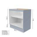 Ver mais imagens de Cozinha Planejada 6 Peças sem Tampo com Cristaleira Marselha CabeCasa MadeiraOriginals Azul/Sereno