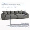 Ver imagem 6 de Sofá Cama Modular Orgânico Retrátil 4 Lugares Base Madeira Maciça 230 cm Marrocos