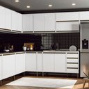 Ver imagem 3 de Armário de Cozinha Aéreo 80 cm 2 Portas Vitória Rimo Branco