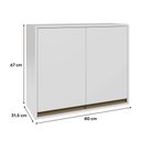 Ver imagem 5 de Armário de Cozinha Aéreo 80 cm 2 Portas Vitória Rimo Branco