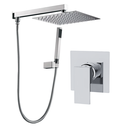 Ver imagem 1 de Kit Ducha Quadrada 20x20 Slim com Desviador e Acabamento para Registro Monocomando Base Deca Cromado