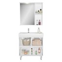 Ver imagem 4 de Gabinete de Banheiro com Cuba e Espelheira com Led 79,5cm Multimóveis Cr10131 Branco/legno Crema