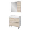 Ver imagem 2 de Gabinete de Banheiro com Cuba e Espelheira com Led 79,5cm Multimóveis Cr10131 Branco/legno Crema