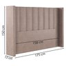 Cabeceira Queen 158 cm Barcell Veludo Rose Soon - 4
