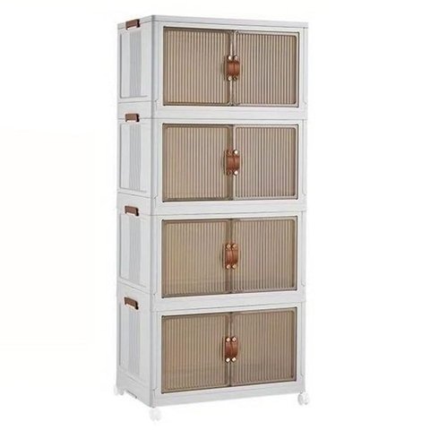 Armario Organizador 4 Andares Dobravel Empilhavel Guarda Roupas Objetos Sabao Lavanderia Quarto Clos