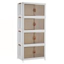 Ver imagem 1 de Armario Organizador 4 Andares Dobravel Empilhavel Guarda Roupas Objetos Sabao Lavanderia Quarto Clos