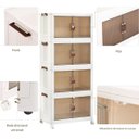 Ver mais imagens de Armario Organizador 4 Andares Dobravel Empilhavel Guarda Roupas Objetos Sabao Lavanderia Quarto Clos