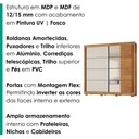 Ver imagem 5 de Guarda Roupa Casal 2 Portas de Correr com Espelho 232 cm Copacabana Cedro Rudk