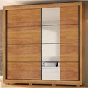 Ver imagem 2 de Guarda Roupa Casal 2 Portas de Correr com Espelho 232 cm Copacabana Cedro Rudk