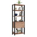 Ver imagem 4 de Estante Industrial 1 Porta 4 Prateleiras M109 183CMX70CM Yescasa Marrom/Preto/Solanum