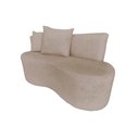 Ver imagem 2 de Namoradeira Sofá 2 Lugares Yara Orgânica Veludo Bege