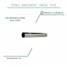 Tubo inox redondo 2 polegadas 38,10mm (tam: 2m) cano aço 304 TUBO INOX 2 POLEGADAS TUBO INOX POLIDO  - 2