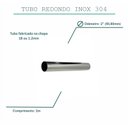 Ver imagem 2 de Tubo inox redondo 2 polegadas 38,10mm (tam: 2m) cano aço 304 TUBO INOX 2 POLEGADAS TUBO INOX POLIDO