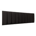 Ver imagem 1 de Cabeceira King Linho Preto Placa Modulada Estofada Ripada Adesiva