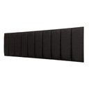 Ver imagem 3 de Cabeceira King Linho Preto Placa Modulada Estofada Ripada Adesiva