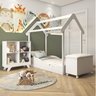 Quarto Infantil com 1 Minicama Montessoriana 1 Estante Retrô e Baú com Tampo Espresso Móveis - 1