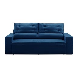 Sofá Retrátil e Reclinável 2 lugares com Molas 1,50m Laisa Suede Azul Madelina Decor - 3