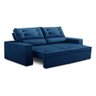 Sofá Retrátil e Reclinável 2 lugares com Molas 1,50m Laisa Suede Azul Madelina Decor - 4