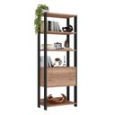 Ver imagem 2 de Estante Industrial 2 Gavetas 4 Prateleiras M110 183CMX70CM Yescasa Marrom/Preto/Solanum