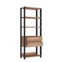 Ver imagem 3 de Estante Industrial 2 Gavetas 4 Prateleiras M110 183CMX70CM Yescasa Marrom/Preto/Solanum