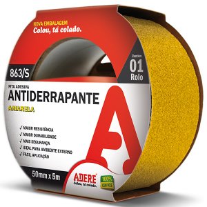 Fita Antiderrapante Adere 50mm X 5m Amarela