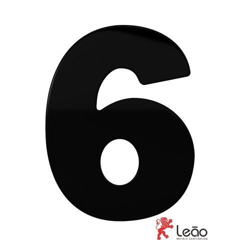 Numero Residencial Preto Nº 6 Leão 9306